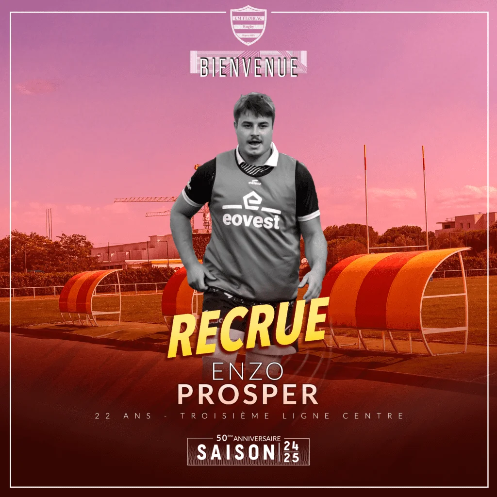 ENZO PROSPER CMF RUGBY FLOIRAC JOUEUR 24/25