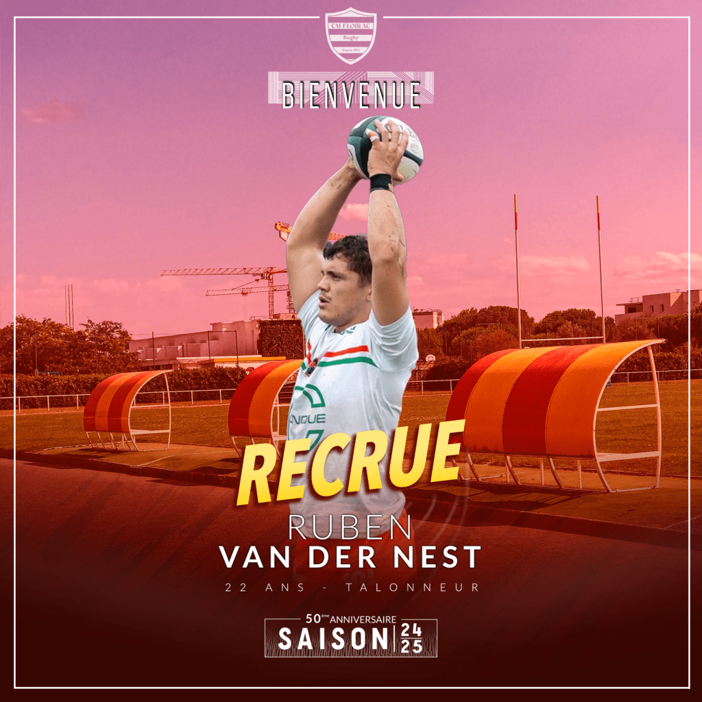 RUBEN VAN DER NEST CMF RUGBY FLOIRAC JOUEUR 24/25
